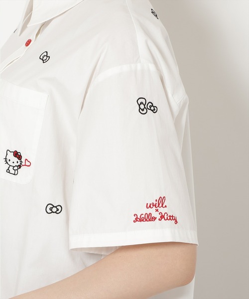 WILLSELECTION(ウィルセレクション)の「WILLSELECTION×HELLO KITTY 刺繍クロップドシャツ(シャツ/ブラウス・レディース・ブルー/ピンク/オフホワイト・FREE)」の15枚目の写真