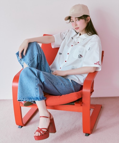 WILLSELECTION(ウィルセレクション)の「WILLSELECTION×HELLO KITTY 刺繍クロップドシャツ(シャツ/ブラウス・レディース・ブルー/ピンク/オフホワイト・FREE)」の17枚目の写真