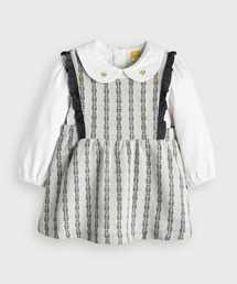 moimoln（モイモルン）の「【2点セット】レノオーバーオールワンピース&襟付き長袖Tシャツ（ワンピース）」