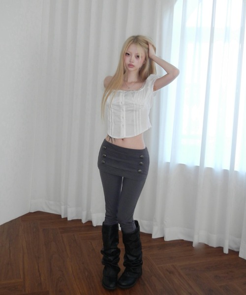 THEAIRTOWN（ジエアタウン）の「venus sk leggings（スカート・レディース・ブラック/ダークグレー・FREE）」の9枚目の写真