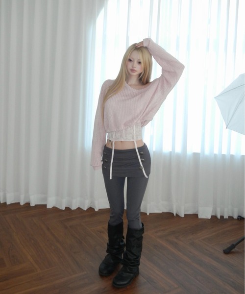 THEAIRTOWN（ジエアタウン）の「venus sk leggings（スカート・レディース・ブラック/ダークグレー・FREE）」の7枚目の写真