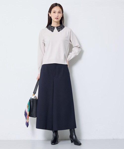 Reflect(リフレクト)の「ワイドシルエットスカーチョパンツ(その他パンツ・レディース・チャコールグレー/ナチュラル/ネイビー・09/11/15 /07)」の4枚目の写真