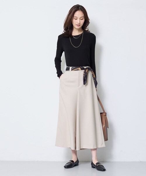 Reflect(リフレクト)の「ワイドシルエットスカーチョパンツ(その他パンツ・レディース・チャコールグレー/ナチュラル/ネイビー・09/11/15 /07)」の8枚目の写真