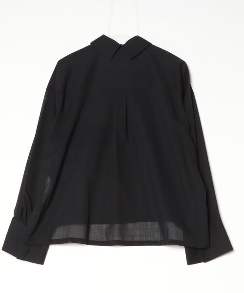 ROBES&CONFECTIONS（ローブスコンフェクションズ）の「Robes&Confections/ローブス&コンフェクションズ/ウールシャンブレーボイルフレアシャツ（シャツ/ブラウス・レディース・ブルー/ブラック/ホワイト系2/チャコールグレー・1）」の5枚目の写真