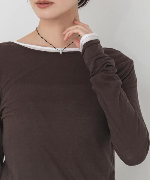 URBAN RESEARCH(アーバンリサーチ)の「THYARD ハイゲージカットソー(Tシャツ/カットソー・レディース・ブラウン/ブラック/オフホワイト・FREE)」の11枚目の写真