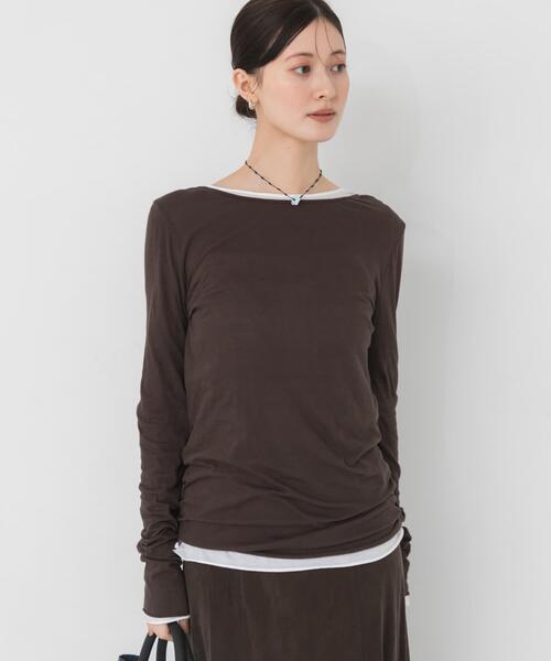 URBAN RESEARCH(アーバンリサーチ)の「THYARD ハイゲージカットソー(Tシャツ/カットソー・レディース・ブラウン/ブラック/オフホワイト・FREE)」の12枚目の写真