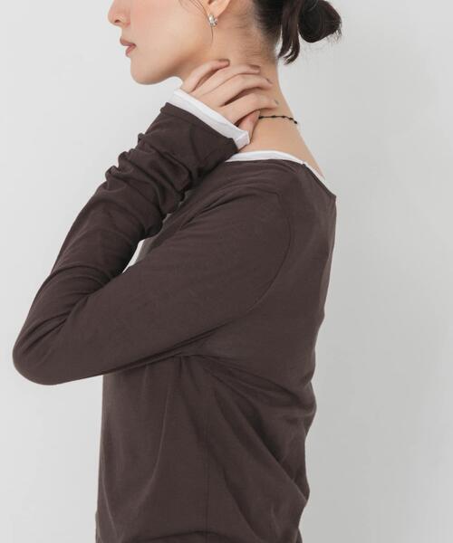 URBAN RESEARCH(アーバンリサーチ)の「THYARD ハイゲージカットソー(Tシャツ/カットソー・レディース・ブラウン/ブラック/オフホワイト・FREE)」の14枚目の写真