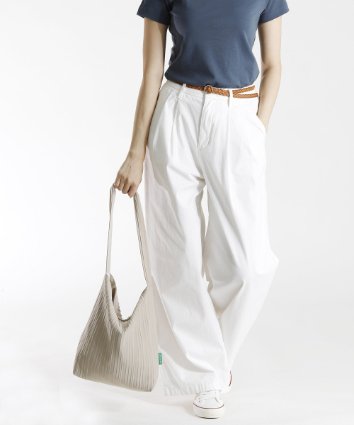 GREEN STUFF(グリーンスタッフ)の「seem full bag 62 - random pleats beige(ショルダーバッグ・レディース・その他・FREE)」の6枚目の写真