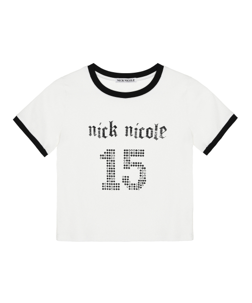 NICK&NICOLE(ニックアンドニコール)の「NUMBER リンガートップ アイボリー(Tシャツ/カットソー・レディース・その他・FREE)」の1枚目の写真