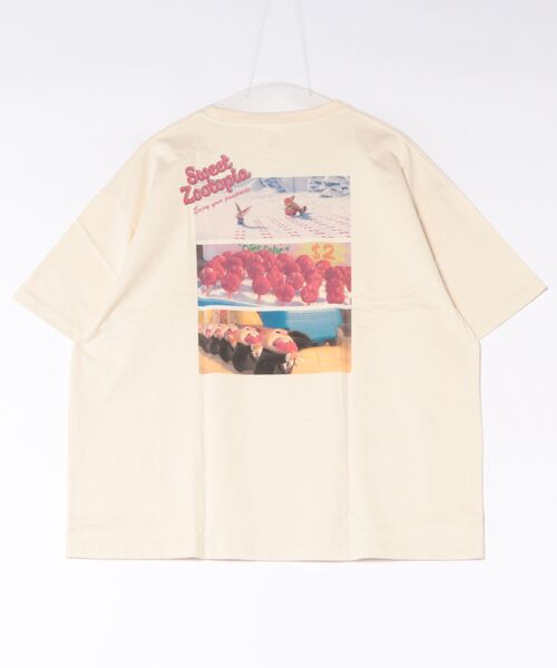 Disney（ディズニー）の「【 Disney 』ズートピア プリントＴシャツ 追跡Ｌ（Tシャツ/カットソー・レディース・ブラック系その他/ブラック系その他2/アイボリー・LARGE/X-LARGE）」の4枚目の写真