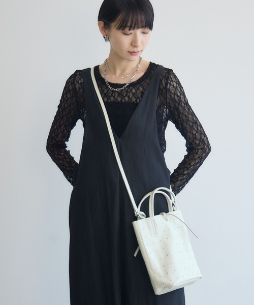 Paradise Picnic(パラダイスピクニック)の「MILLELA FIRENZE スタッズミニトートBAG(トートバッグ・レディース・ブラック/アイボリー/シルバー・FREE)」の5枚目の写真
