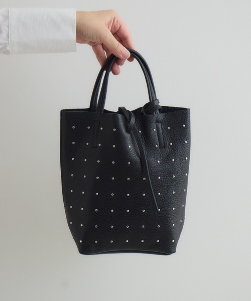 Paradise Picnic(パラダイスピクニック)の「MILLELA FIRENZE スタッズミニトートBAG(トートバッグ・レディース・ブラック/アイボリー/シルバー・FREE)」の18枚目の写真