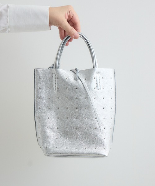 Paradise Picnic(パラダイスピクニック)の「MILLELA FIRENZE スタッズミニトートBAG(トートバッグ・レディース・ブラック/アイボリー/シルバー・FREE)」の19枚目の写真