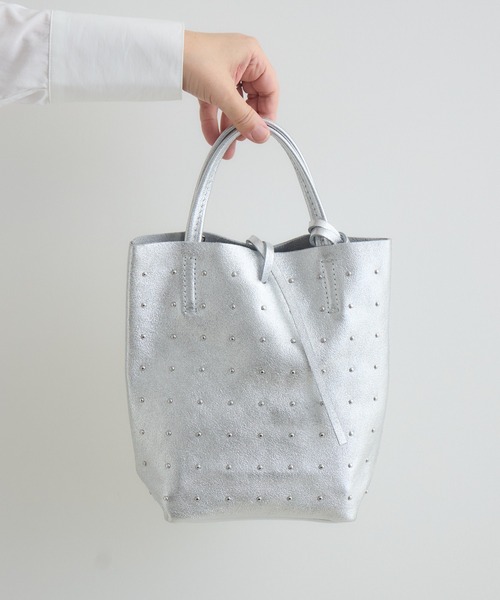Paradise Picnic(パラダイスピクニック)の「MILLELA FIRENZE スタッズミニトートBAG(トートバッグ・レディース・ブラック/アイボリー/シルバー・FREE)」の21枚目の写真
