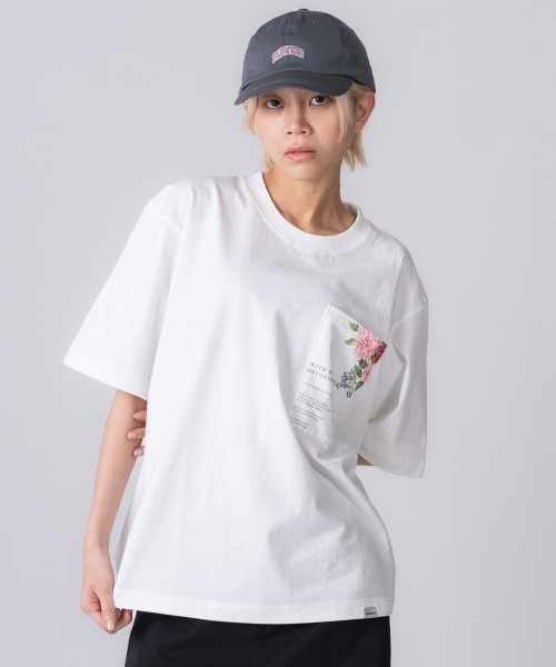 rehacer(レアセル)の「rehacer : Sunlight Relax Fit Pocket T-shirt / サンライト リラックスフィット ポケットTシャツ(Tシャツ/カットソー・レディース・ホワイト/ブラック・SMALL/MEDIUM)」の8枚目の写真