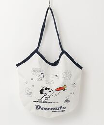 "09"≪Vintage PEANUTS≫1ポケット がばっと開く バルーン トートバッグ