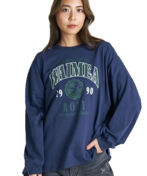 ROXY(ロキシー)の「ロキシー ROXY WAIMEA(Tシャツ/カットソー・レディース・ネイビー/オフホワイト/グレー・S/M/L)」の1枚目の写真