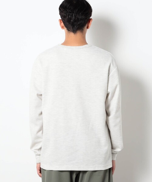 Grand PARK(グランドパーク)の「ドライワッフルヘンリーネックカットソー(Tシャツ/カットソー・メンズ・ホワイト/ライトグレー/ブラック・M/L)」の7枚目の写真