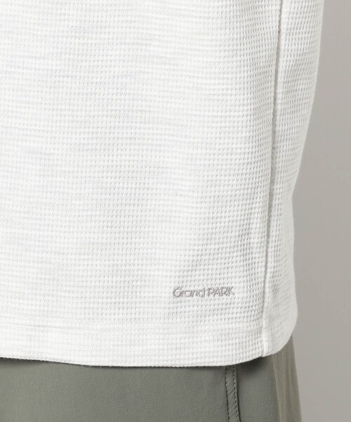 Grand PARK(グランドパーク)の「ドライワッフルヘンリーネックカットソー(Tシャツ/カットソー・メンズ・ホワイト/ライトグレー/ブラック・M/L)」の11枚目の写真