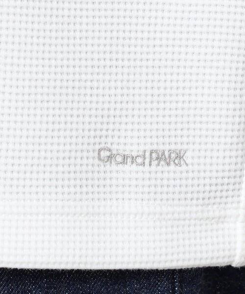 Grand PARK(グランドパーク)の「ドライワッフルヘンリーネックカットソー(Tシャツ/カットソー・メンズ・ホワイト/ライトグレー/ブラック・M/L)」の12枚目の写真