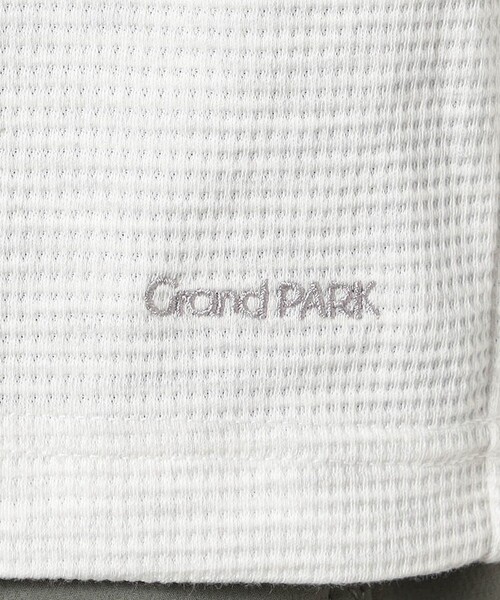Grand PARK(グランドパーク)の「ドライワッフルヘンリーネックカットソー(Tシャツ/カットソー・メンズ・ホワイト/ライトグレー/ブラック・M/L)」の13枚目の写真