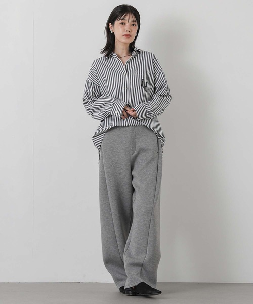 Gready Brilliant(グレディブリリアン)の「刺繍BASICシャツ(シャツ/ブラウス・レディース・サックスブルー/オフホワイト/ストライプ・38)」の7枚目の写真