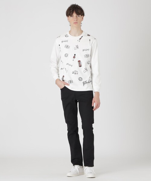 BLACK LABEL CRESTBRIDGE(ブラックレーベル・クレストブリッジ)の「【一部店舗限定】ブリティッシュモチーフカットソー(Tシャツ/カットソー・メンズ・ブラック/オフホワイト・XL/M/L)」の3枚目の写真