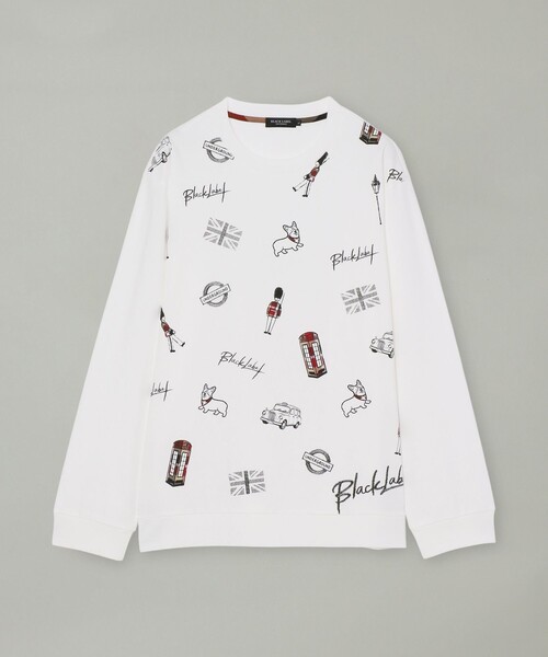 BLACK LABEL CRESTBRIDGE(ブラックレーベル・クレストブリッジ)の「【一部店舗限定】ブリティッシュモチーフカットソー(Tシャツ/カットソー・メンズ・ブラック/オフホワイト・XL/M/L)」の7枚目の写真