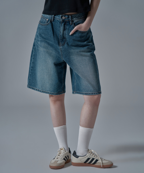 WAARFORWOMAN(ワール・フォー・ウーマン)の「W1136 デニムショートパンツ_インディゴ(その他パンツ・レディース・その他・SMALL/MEDIUM/LARGE)」の5枚目の写真