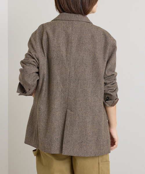 U by SPICK&SPAN（ユーバイスピックアンドスパン）の「ツイードテーラードジャケット（テーラードジャケット・レディース・タン・38/36）」の5枚目の写真