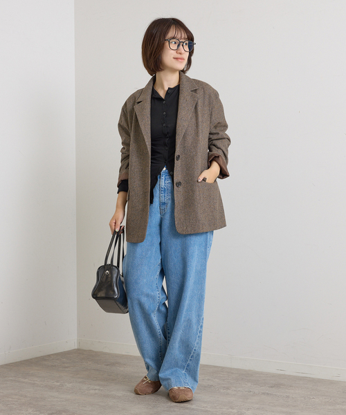 U by SPICK&SPAN（ユーバイスピックアンドスパン）の「ツイードテーラードジャケット（テーラードジャケット・レディース・タン・38/36）」の9枚目の写真