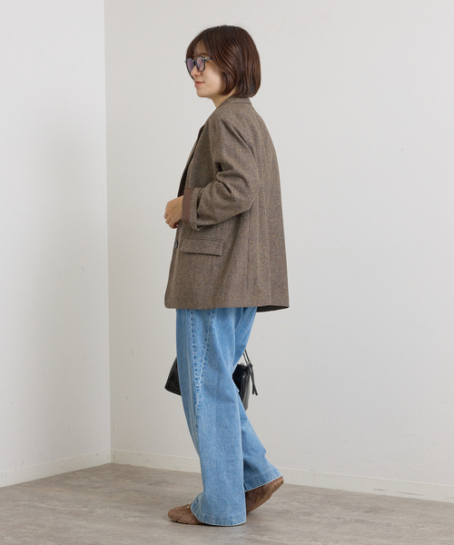 U by SPICK&SPAN（ユーバイスピックアンドスパン）の「ツイードテーラードジャケット（テーラードジャケット・レディース・タン・38/36）」の2枚目の写真