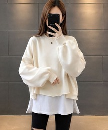レイヤードワイドショートスウェット