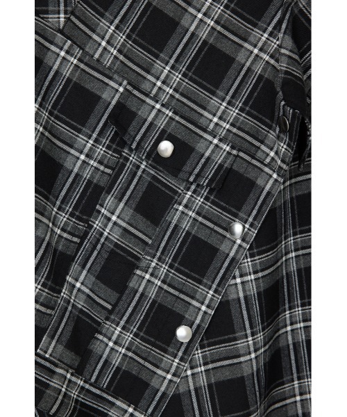 SLY（スライ）の「PLAID FLARE DESIGN SK プレイドフレアデザインスカート 秋服（スカート・レディース・ブラック系その他2/レッド系その他・2/1）」の3枚目の写真