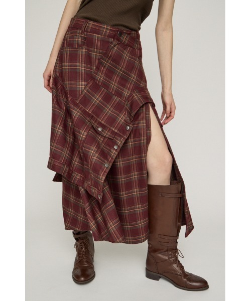 SLY（スライ）の「PLAID FLARE DESIGN SK プレイドフレアデザインスカート 秋服（スカート・レディース・ブラック系その他2/レッド系その他・2/1）」の15枚目の写真