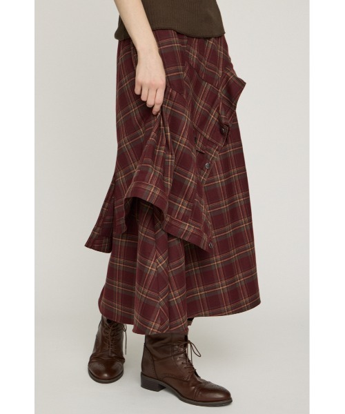 SLY（スライ）の「PLAID FLARE DESIGN SK プレイドフレアデザインスカート 秋服（スカート・レディース・ブラック系その他2/レッド系その他・2/1）」の6枚目の写真