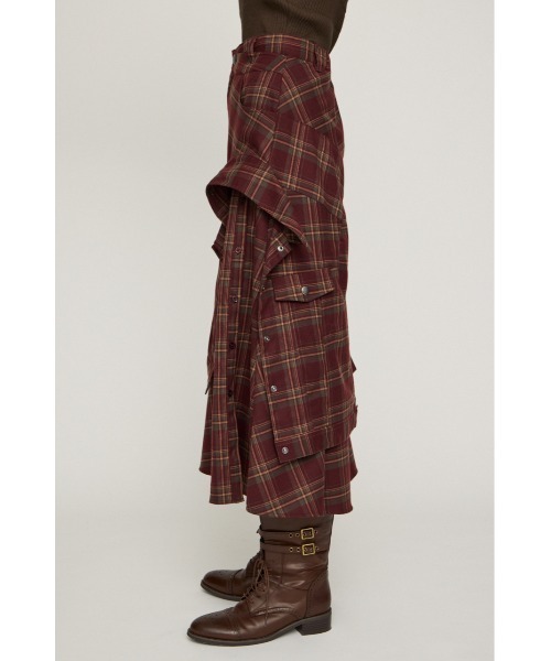 SLY（スライ）の「PLAID FLARE DESIGN SK プレイドフレアデザインスカート 秋服（スカート・レディース・ブラック系その他2/レッド系その他・2/1）」の9枚目の写真