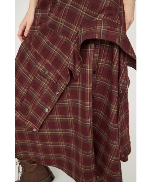 SLY（スライ）の「PLAID FLARE DESIGN SK プレイドフレアデザインスカート 秋服（スカート・レディース・ブラック系その他2/レッド系その他・2/1）」の13枚目の写真