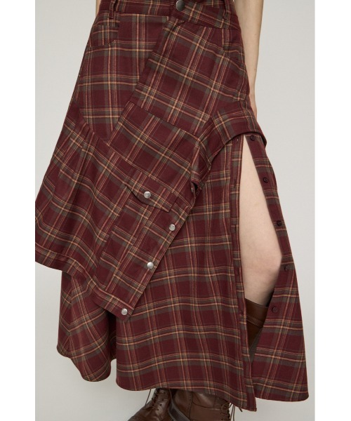 SLY（スライ）の「PLAID FLARE DESIGN SK プレイドフレアデザインスカート 秋服（スカート・レディース・ブラック系その他2/レッド系その他・2/1）」の14枚目の写真