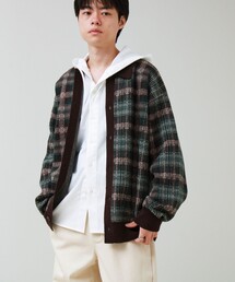Collared wool JK 衿付きニットカーディガン