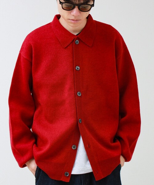 GLOSTER（グロスター）の「Collared wool JK 衿付きニットカーディガン（ニット/セーター・メンズ・レッド/ブラック/ブラウン系その他・L/M/S）」の3枚目の写真