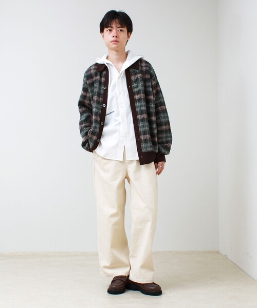 GLOSTER（グロスター）の「Collared wool JK 衿付きニットカーディガン（ニット/セーター・メンズ・レッド/ブラック/ブラウン系その他・L/M/S）」の4枚目の写真