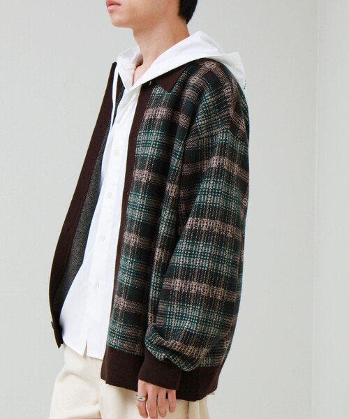 GLOSTER（グロスター）の「Collared wool JK 衿付きニットカーディガン（ニット/セーター・メンズ・レッド/ブラック/ブラウン系その他・L/M/S）」の6枚目の写真