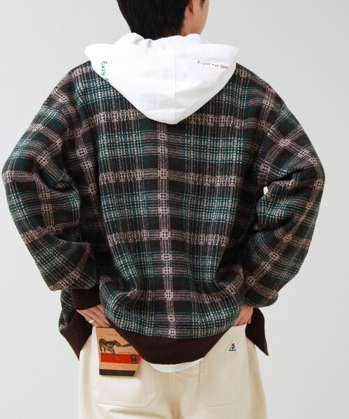 GLOSTER（グロスター）の「Collared wool JK 衿付きニットカーディガン（ニット/セーター・メンズ・レッド/ブラック/ブラウン系その他・L/M/S）」の7枚目の写真
