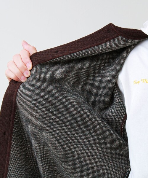 GLOSTER（グロスター）の「Collared wool JK 衿付きニットカーディガン（ニット/セーター・メンズ・レッド/ブラック/ブラウン系その他・L/M/S）」の10枚目の写真