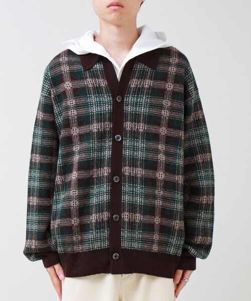 GLOSTER（グロスター）の「Collared wool JK 衿付きニットカーディガン（ニット/セーター・メンズ・レッド/ブラック/ブラウン系その他・L/M/S）」の14枚目の写真