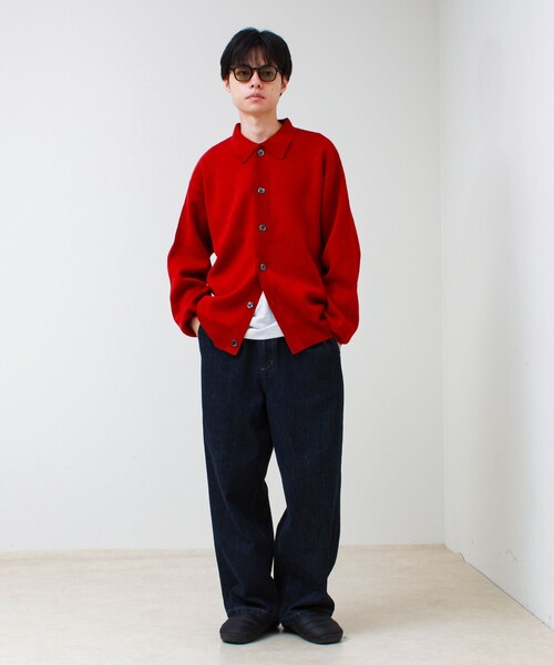 GLOSTER（グロスター）の「Collared wool JK 衿付きニットカーディガン（ニット/セーター・メンズ・レッド/ブラック/ブラウン系その他・L/M/S）」の15枚目の写真