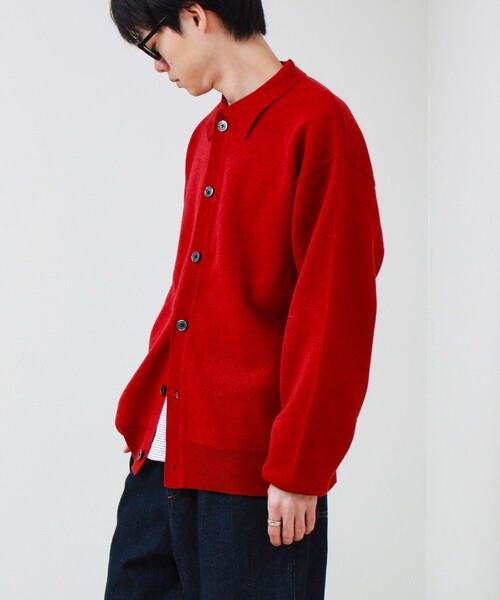 GLOSTER（グロスター）の「Collared wool JK 衿付きニットカーディガン（ニット/セーター・メンズ・レッド/ブラック/ブラウン系その他・L/M/S）」の17枚目の写真