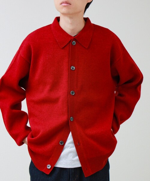 GLOSTER（グロスター）の「Collared wool JK 衿付きニットカーディガン（ニット/セーター・メンズ・レッド/ブラック/ブラウン系その他・L/M/S）」の20枚目の写真