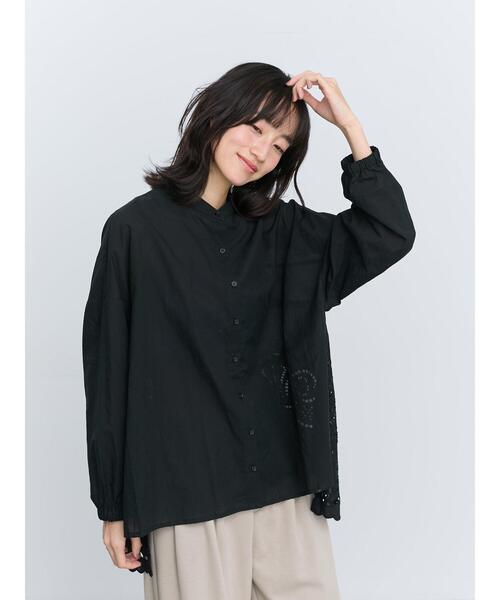Samansa Mos2（サマンサ モスモス）の「後ろレース長袖シャツ（シャツ/ブラウス・レディース・ベージュ/モカ/キャメル/ブラック・F）」の8枚目の写真